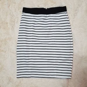 Striped Pencil Skirt
